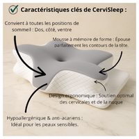 Oreiller Mémoire de Forme de forme en mousse à mémoire de forme tenu par une personne, conçu pour soulager les douleurs cervicales et dorsales et favoriser un meilleur sommeil.